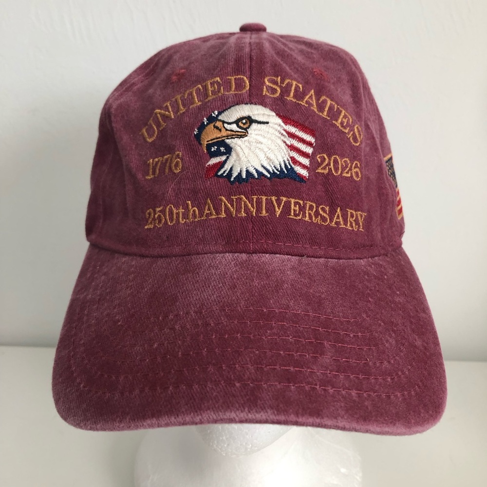 United States 250th Anniversary Washed Red Ball Cap